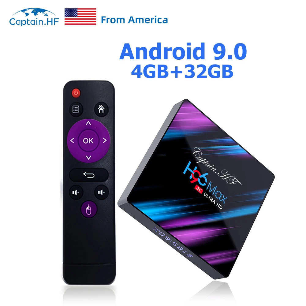 4GB 32GB Капитан HF HK1MAX ТВ приставка RK3318 Смарт ТВ приставка голосовой плеер Android 9,0 приставка телеприставка медиаплеер - Цвет: 4GB 32GB