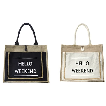 

Fashion Women's Canvas Handbag Large Capacity Shoulder Bag Letter Pattern Casual Handbag ShoppingTravel Bag