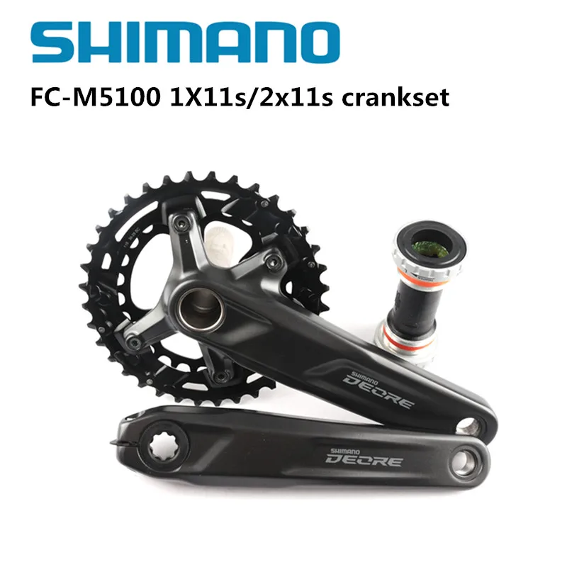 Shimano Deore M5100 1*11/2*11 скоростной горный велосипед велосипедный кривошипник из