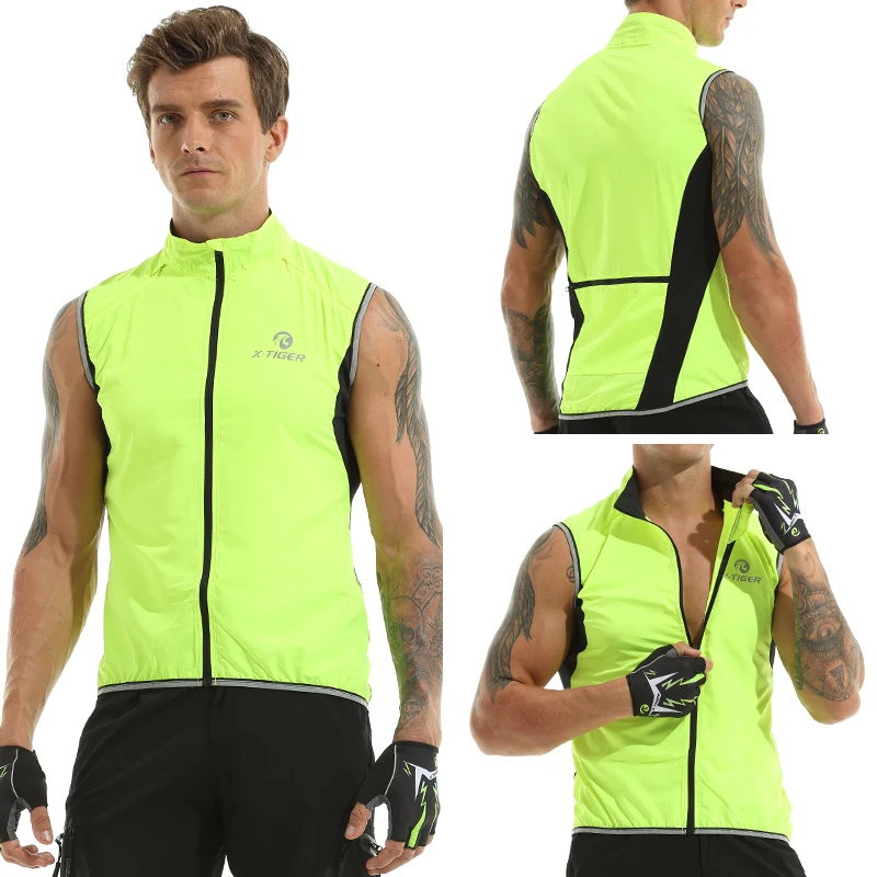 X-Tiger XM-WGY-001 Větruodolná cyklistická vesta reflexní MTB odolná proti dešti - Image 2