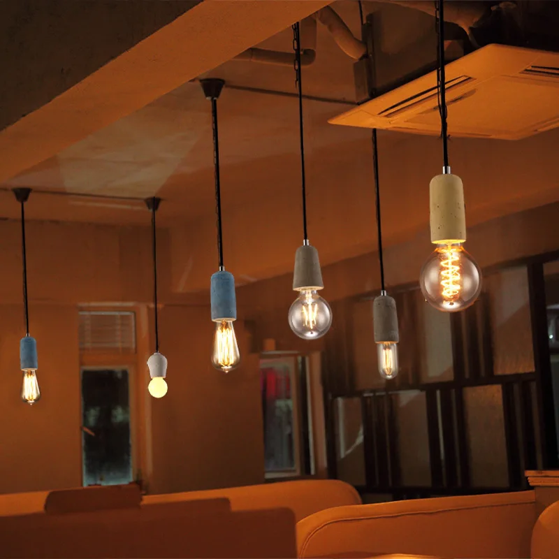 

Modern Cement Pendant Light Corridor Exhibition Hall Hotel Balcony Study Cement Concrete Droplight Drop deco chambre