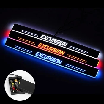 

AOGENIU 2PCS LED Door Sill For FORD EXCURSION 1999-2005 Door Scuff Plate Acrylic Car Welcome Light Accessories