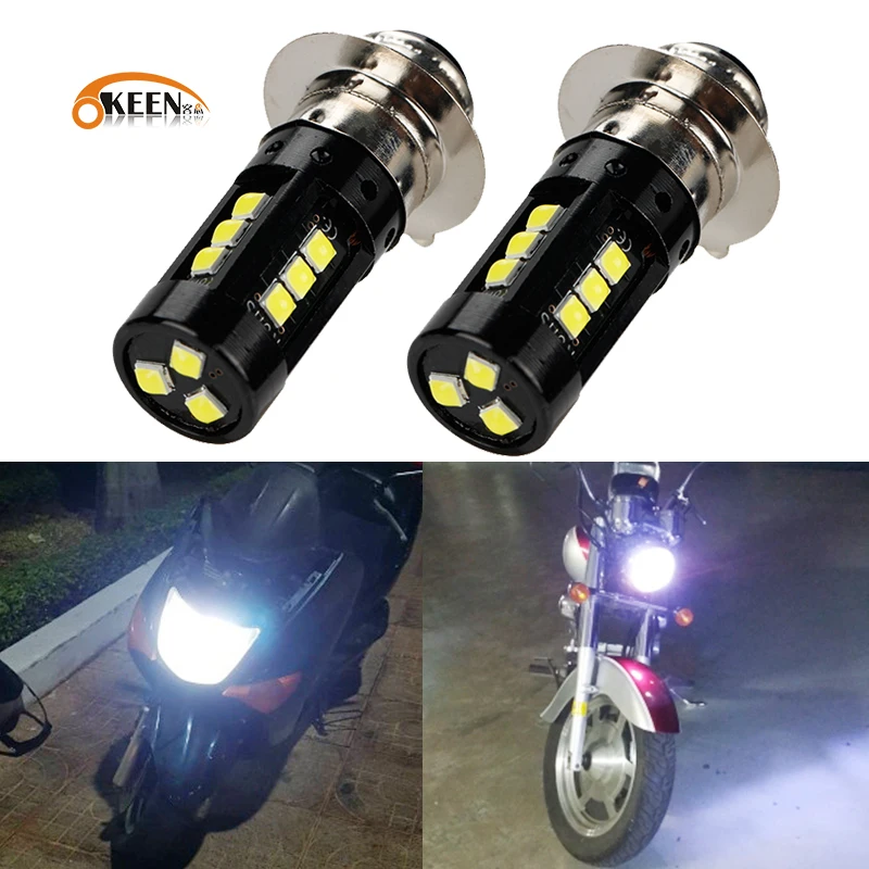 

2Pcs LED Bulb P15D for Motorcycle Headlight Light Super Bright White Motorbike Head Lamp Bulb 15W Moto Accessorie 12V 24V
