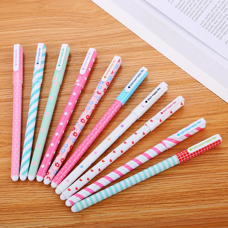 

80 Pcs Color Pen Flower Animal Starry Star Sweet Flora Colored Gel Pen 0.5mm Cute pens for school Kawaii Korean Stationary