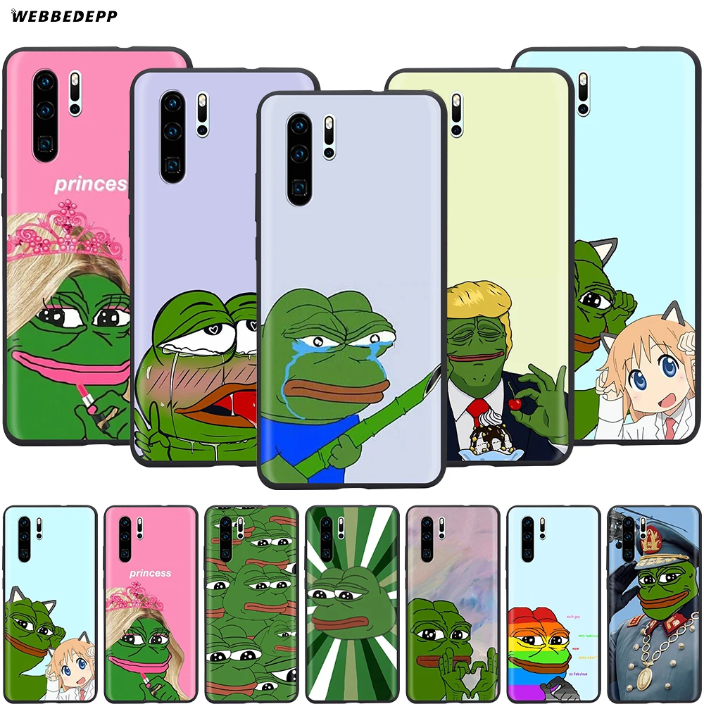 Webbedepp Meme Smug Frog Pepe чехол для Huawei Honor 6A 7A 7C 7X 8 8X 8C 9 9X 10 20 Lite Pro Note View|Бамперы| |
