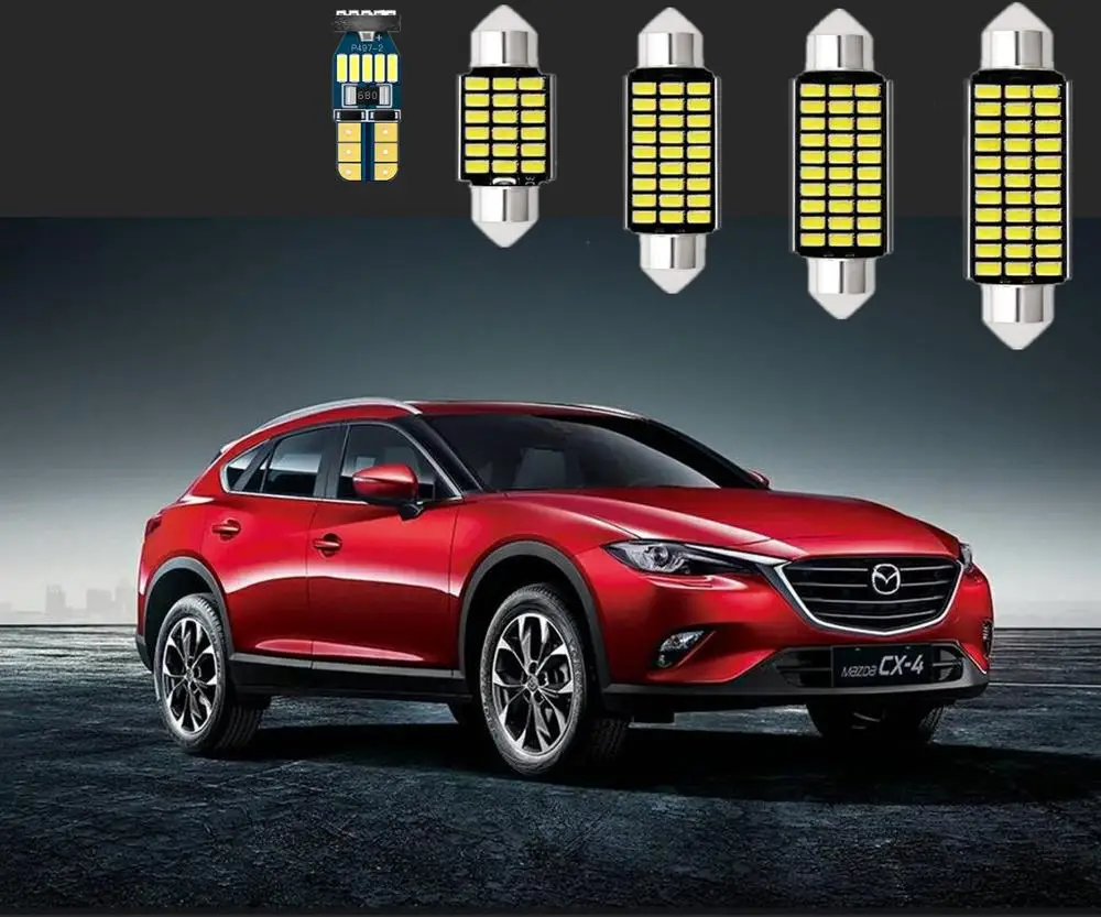 6 комплектов автомобильные внутренние лампы для чтения белые светодиоды T10 и 31 мм