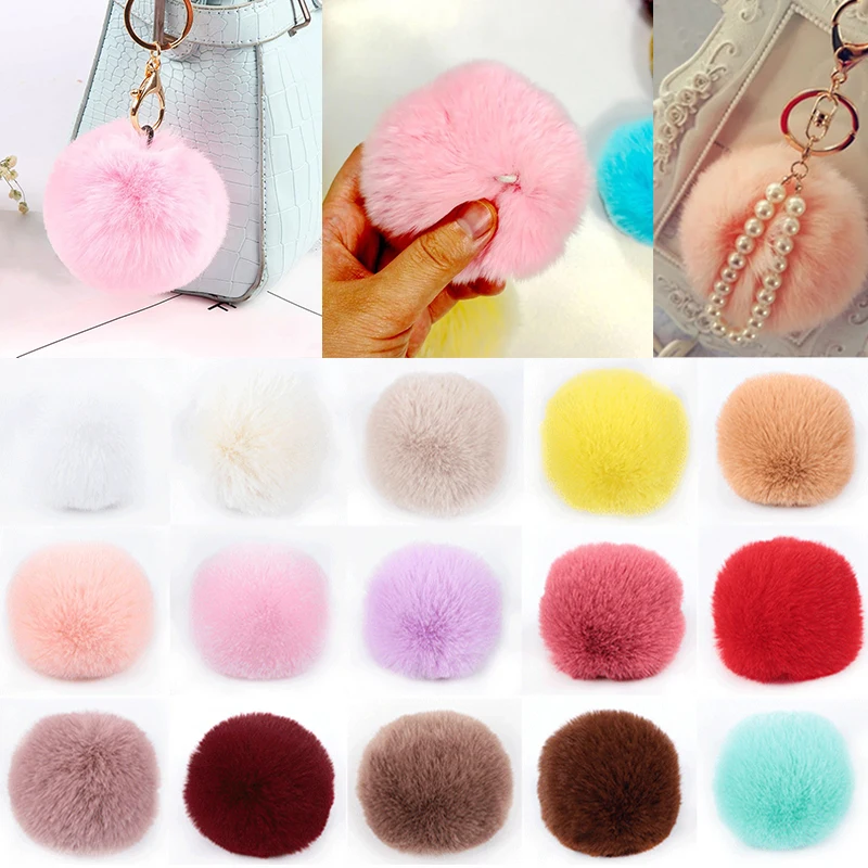 15cm Imitation Fur Pompom For Women Hat Fur Pom Poms for Hats Caps Fake Fur  Pompon