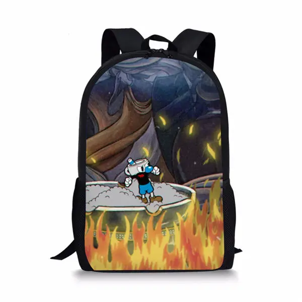 CDWX4369C HaoYun Cuphead Mugman, школьные сумки для подростков, мальчиков и девочек, мультяшный игровой рюкзак, Mochila, Студенческая сумка для книг, набор из 3 предметов, школьная сумка - Цвет: CDWX4369C
