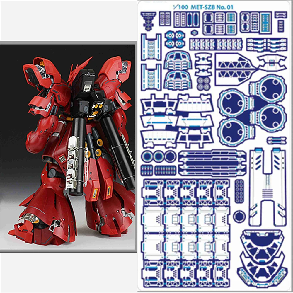 Metal Set New Details Up Part For Bandai 1:100 MG Sazabi ver Ka Gundam Model Kit 