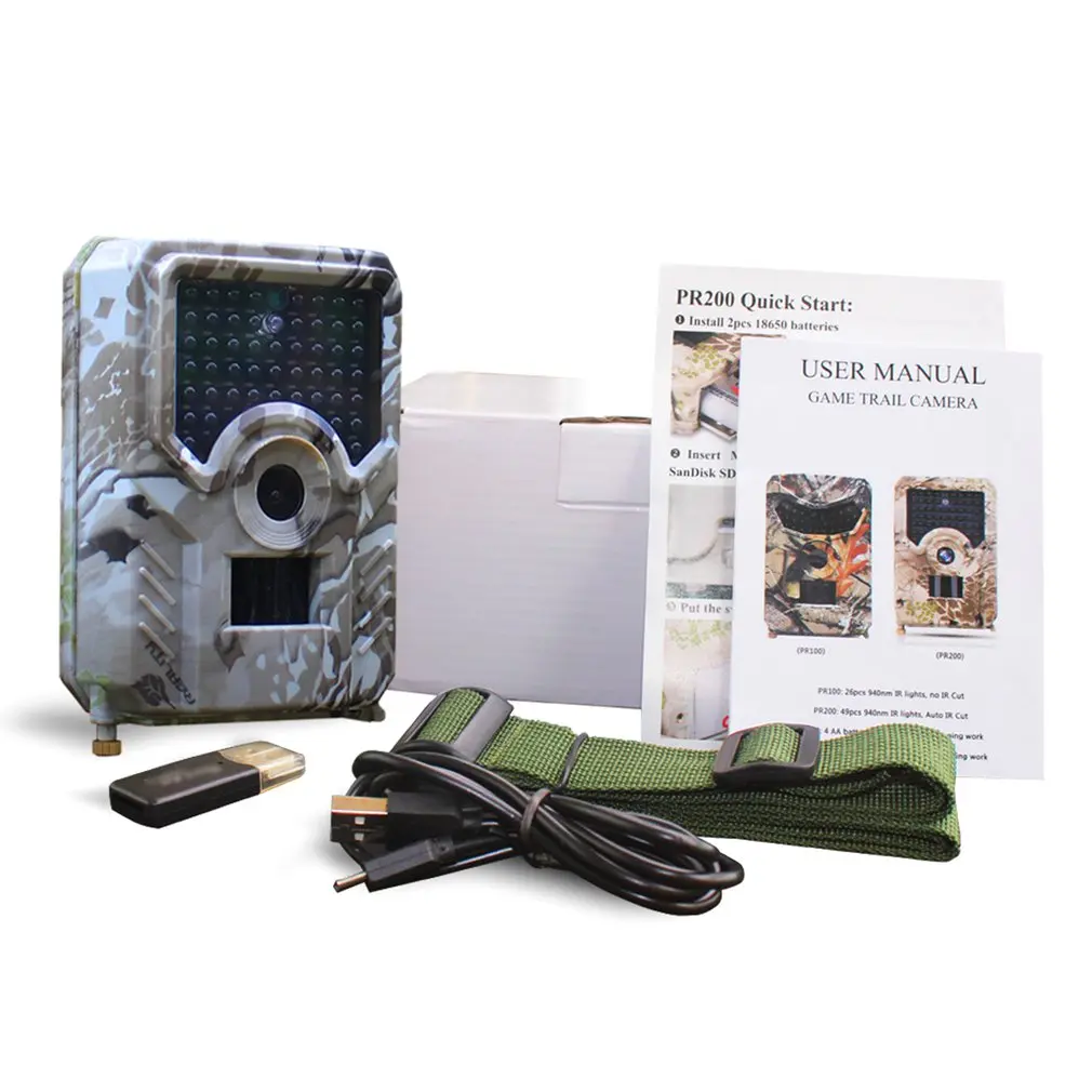

Pr-200 Waterproof Trail Hunting Camera Game Outdoor Night Vision Camera Wild Reconnaissance Hunting Camera