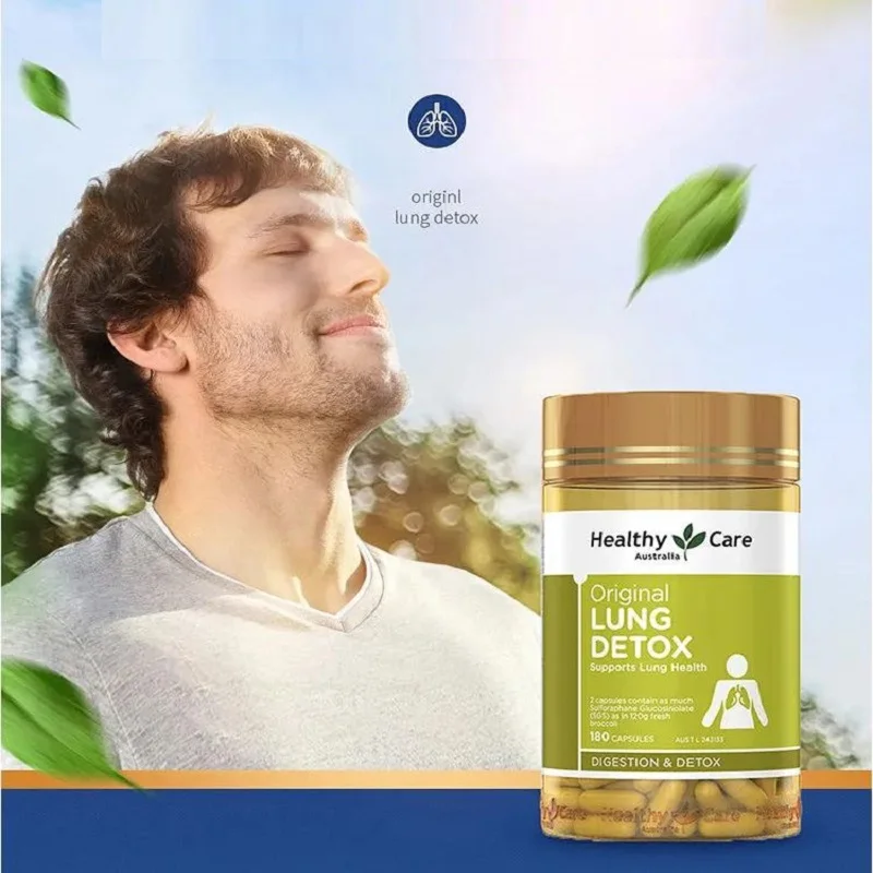 

Healthy Care Lung Detox Vitamins Supplements Respiratory Health Immune System Expectorant Soothing Cough Antioxidant Smoking