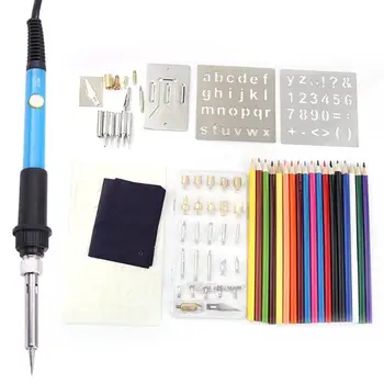 

77pcs Electric Soldering Iron Wood Burning Pen Tip Kit Portable Small Size Pyrography Craft Tool for Cucurbita Pyrography