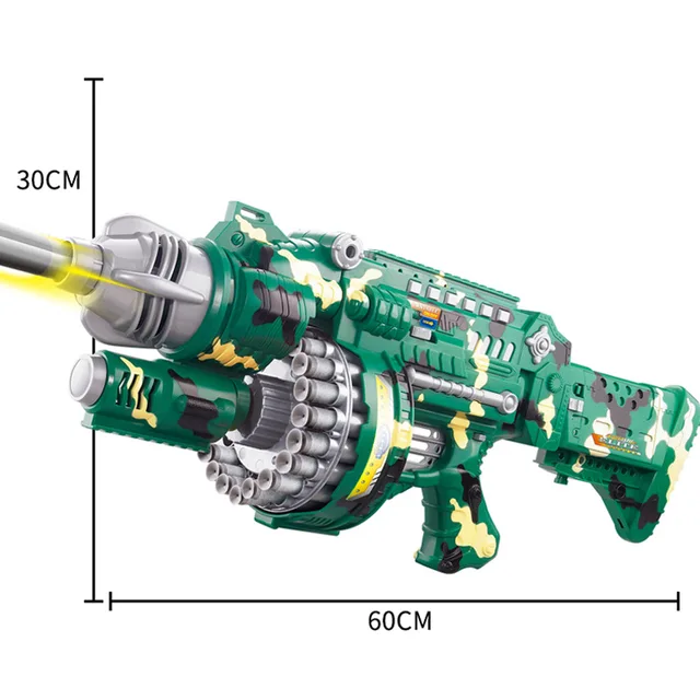 Soft EVA Children's Electric Burst Toy Gun 80 Rounds Soft Bullet Gun Outdoor Parent-Child Toy Soft Bullet Plastic Toy Pistol 3