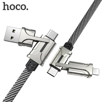 

HOCO 4in1 USB Type C Cable 60W PD Fast Charger Cable USB C to Type C Wire for iPhone11 Pro Max MacBook Pro iPad Samsung Xiaomi