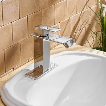 

Waterfall Hot and Cold Water Faucet Sink Sink Vanity Countertop Bathroom Faucet