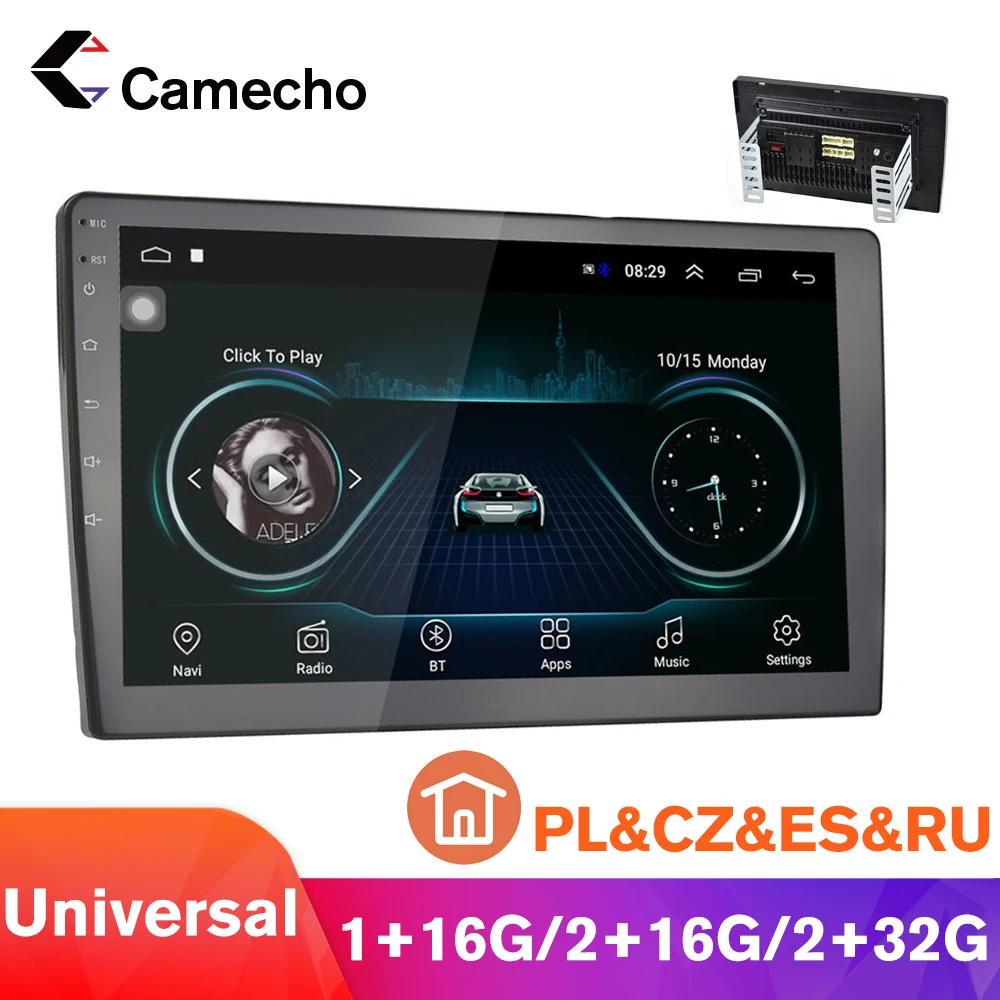 Camecho 10 1 дюймов Android 8 автомобильное радио GPS Авторадио Mp5 Мультимедиа DVD видео плеер