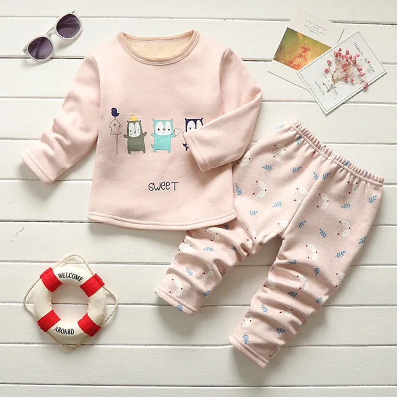 style 20 Новые детские теплые женские сапоги для осени и зимы Бархатный комплект из двух предметов для мальчиков и девочек с длинными рукавами, мягкая одежда в мультипликационном стиле - Цвет: style 20