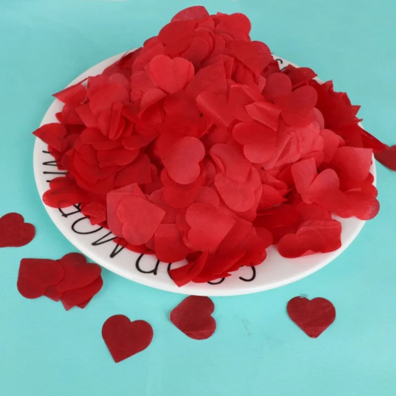 Paper Heart Confetti Biodegradable Colorful For Wedding Party Valentine\'s Day Filled Balloon Decor | Дом и сад