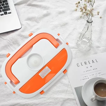 

New Portable Electric Heating Lunch Box Food Heater with Multifunctional Removable Stainless Steel Container for Home Office