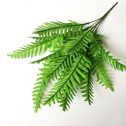 Поддельные зелени зеленый с растительным принтом в виде листьев искусственного шелка пластиковое дерево открытый цветы для свадьбы дома и