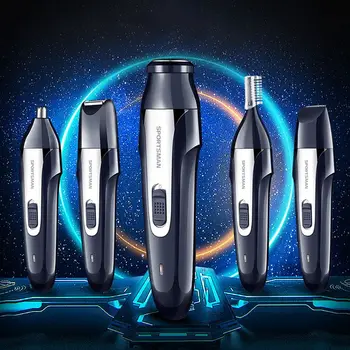 

5 in 1 Rechargeable Hair Trimmer Electric Ear Nose Eyebrow Beard Shaver Kit for Men