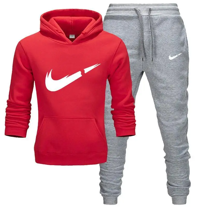 New Fashion Hoodies Men Sport suit Sweatshirt+Sweatpants Suits Casual Long Sleeve Pullover Hoodie clothing