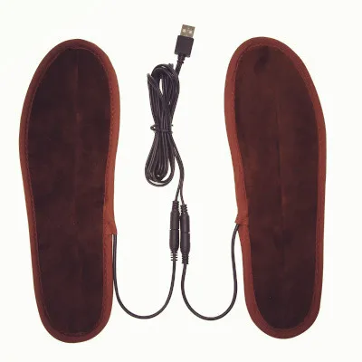 1 пара, новинка, USB, электрическая, плюшевая, меховая, с подогревом, стельки, зимняя, сохраняет тепло, обувь, стелька, размер 36-44