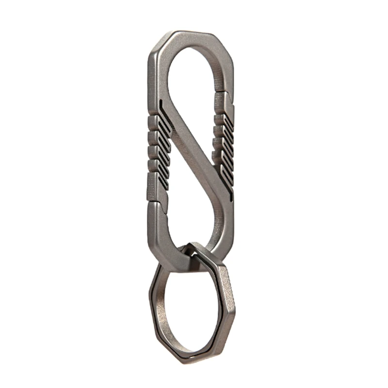 Durable Titanium Alloy Keychain Car Key Holder Outdoor Carabiner Spring Snap Hook Clip Backpack Buckle carabiner clips carabiner belt clip keychain carabiner
