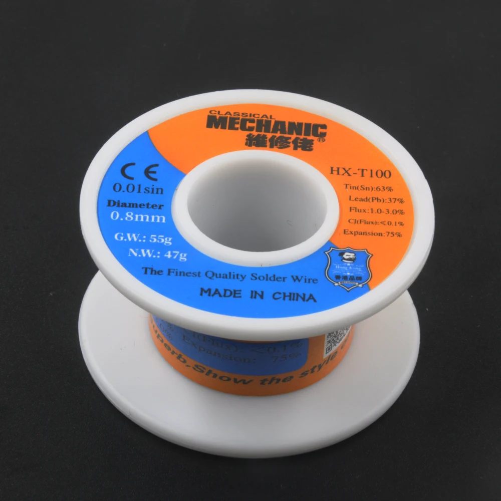 Mechanic Solder Wire 55G Sn63% Pb37% 0.3/0.4/0.5/0.6/0.8/1.0/1.2mm 183℃ Low Melting Point, soldering wire,soldering tin wire,welding wires