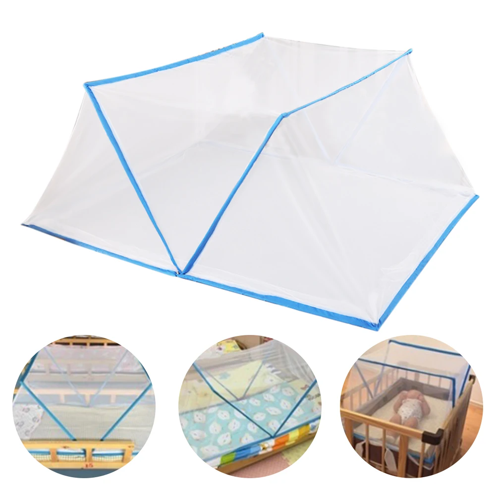Mosquito Net Bed Frame Foldable Tent Travel Canopy Bed Frame Installation free Tent Automatic Pop Up Mosquito Net - Large 130-195CM