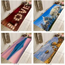 Creative 3D Printing Landscape Hallway Carpets and Rugs for Bedroom Living Room Carpet Kitchen Bathroom Anti-Slip Floor Mats