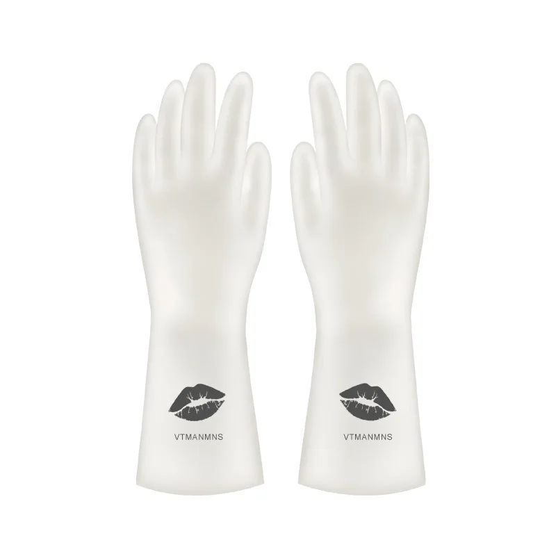 1pair Kitchen Cleaning Gloves Rubber Dish Washing Gloves For Household Scrubber Kitchen Clean Tool