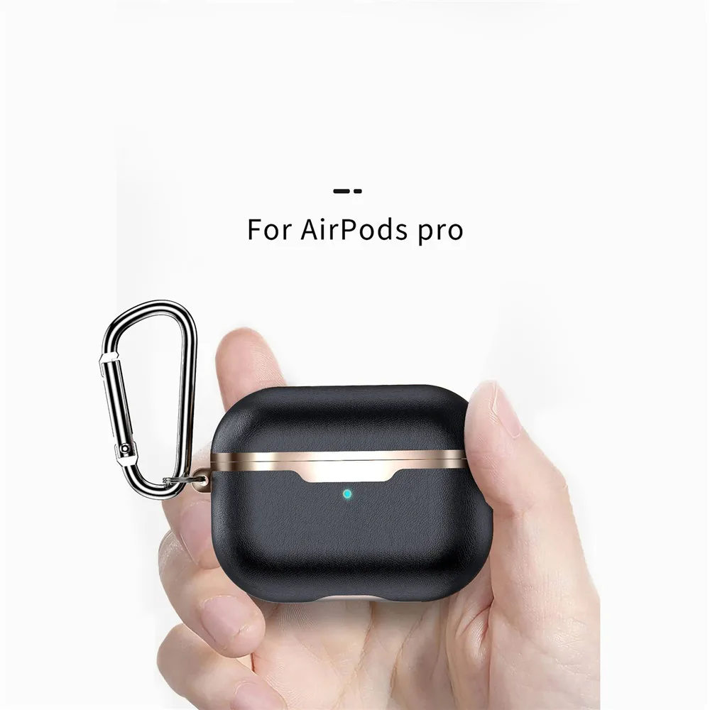 PU Leather Earphone Protective Case Cover Bluetooth Headphone Storage Case for Airpods Pro Box