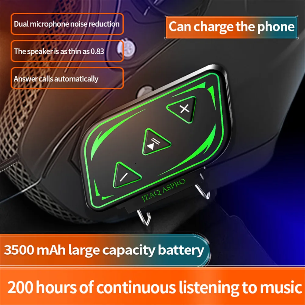 

The Newest A8 helmet headset Motorbike BT Interphone Motorcycle Bluetooth Helmet Intercom Stereo Headset for Cell Phone 2 rider