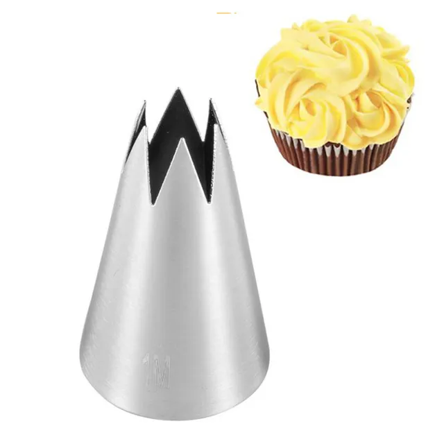 #1M Rozsdamentes Acél Fúvóka Nyitott Csillag Tészta Sütemények Szerszámok Jeges Csövek Fúvókák Torta Díszítő Cupcake Csepp Virágot Alkot - Image 3