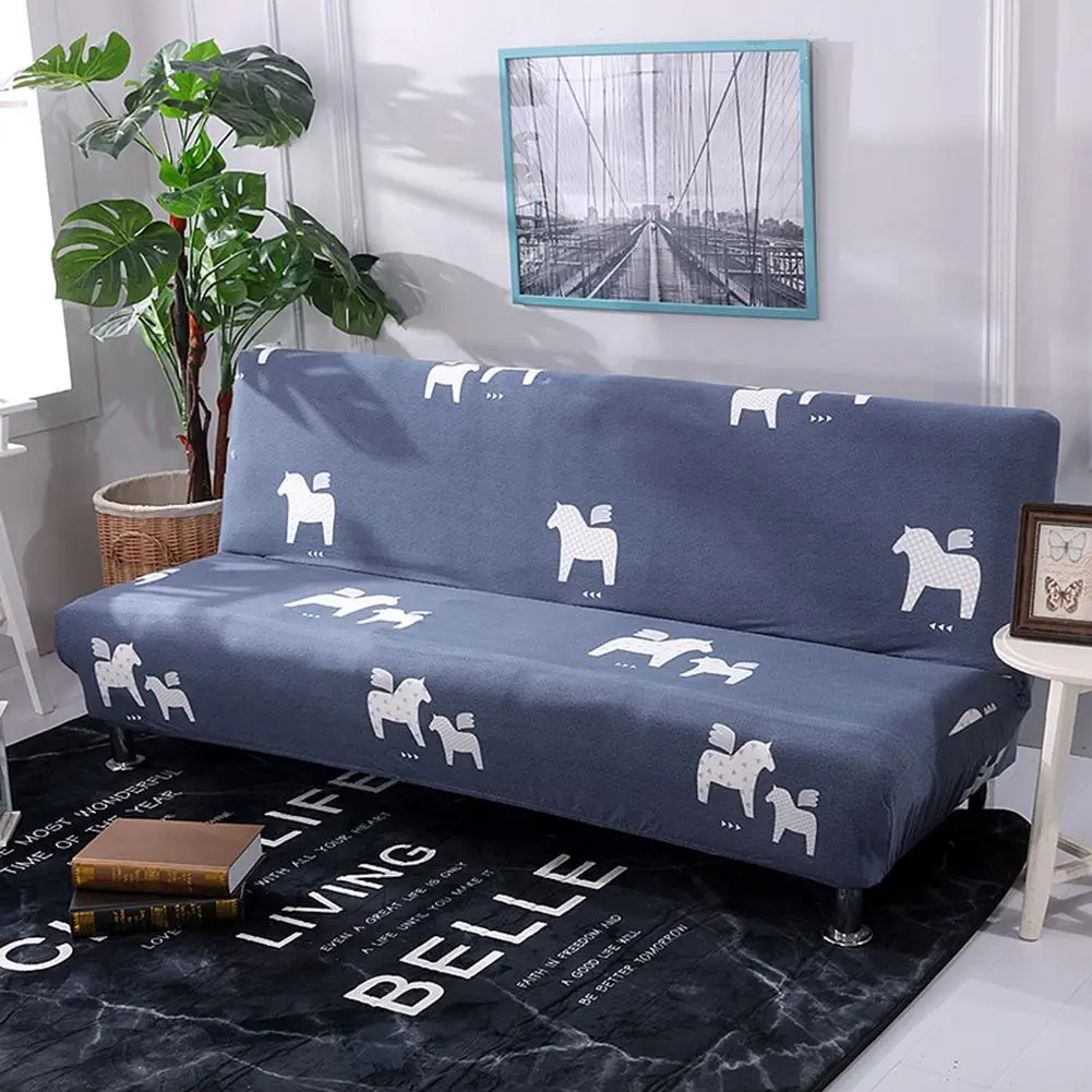

No Armrest Printing Stretch Elasticity Sofa Bed Cover Funiture Slipcover All-Inclusive Foldable Sofa Cover Universal Sofa Towel