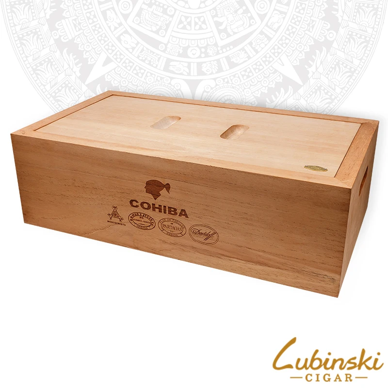 COHIBA большой емкости гигрометр из кедра дерева с увлажнителем чехол хьюмидор для