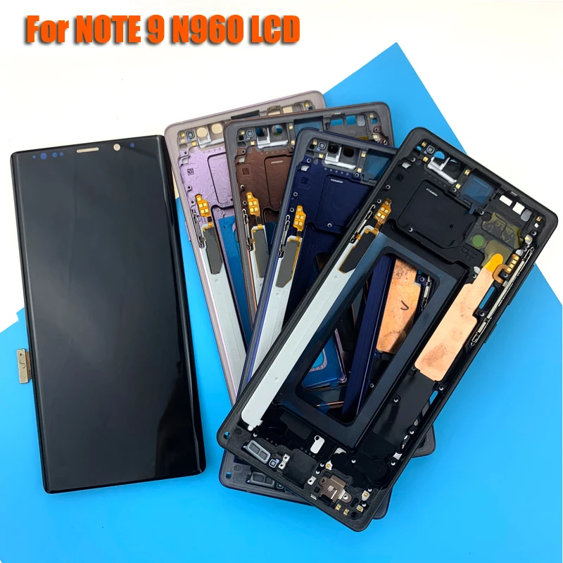 

Screen For Samsung Note 9 LCD Touch Digitizer Sensor Glass Assembly N960 Frame For Galaxy N9600 Display N960F N960D N960DS