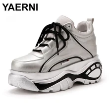 YAERNIPlatform/обувь timetang; весенние женские ботинки на платформе; Ультратонкие спортивные ботинки с высокой посадкой; женская обувь на толстой подошве и высоком каблуке