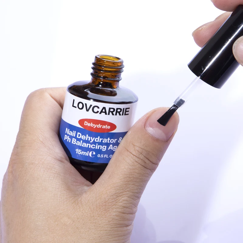 LOVCARRIE 15ML Nail Dehydrator Nail Prep Primer and Dehydrator Nails ph Balancing Agent Air Dry UV Gel System Bond for Art