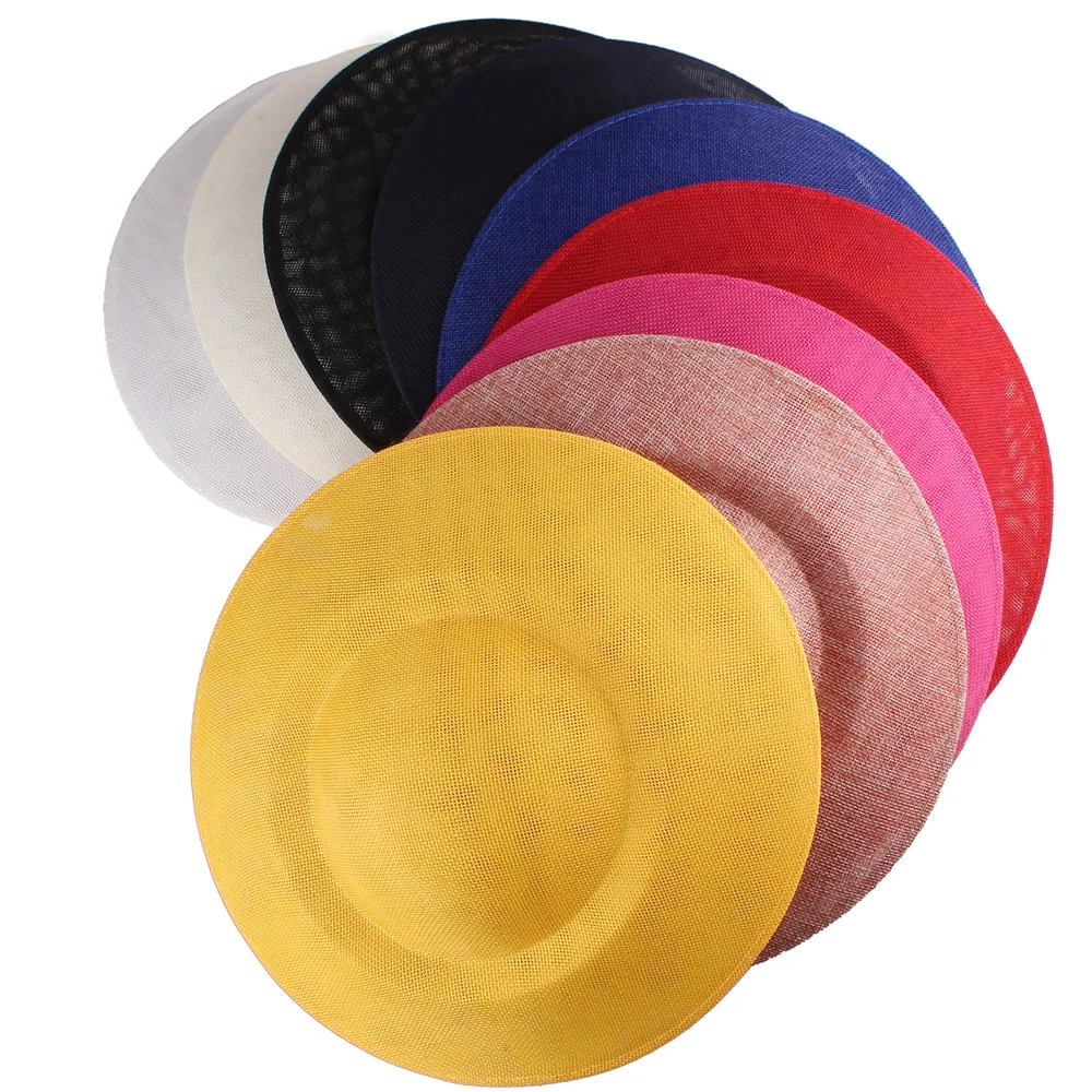 

27 CM size round fascinator base make for wedding party DIY hair accessories bride fascinators hats 6pcs/lot Multiple colors