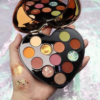 

NOVO 12 Color Heart shaped eyeshadow Soft matte Palette Long Lasting Makeup
