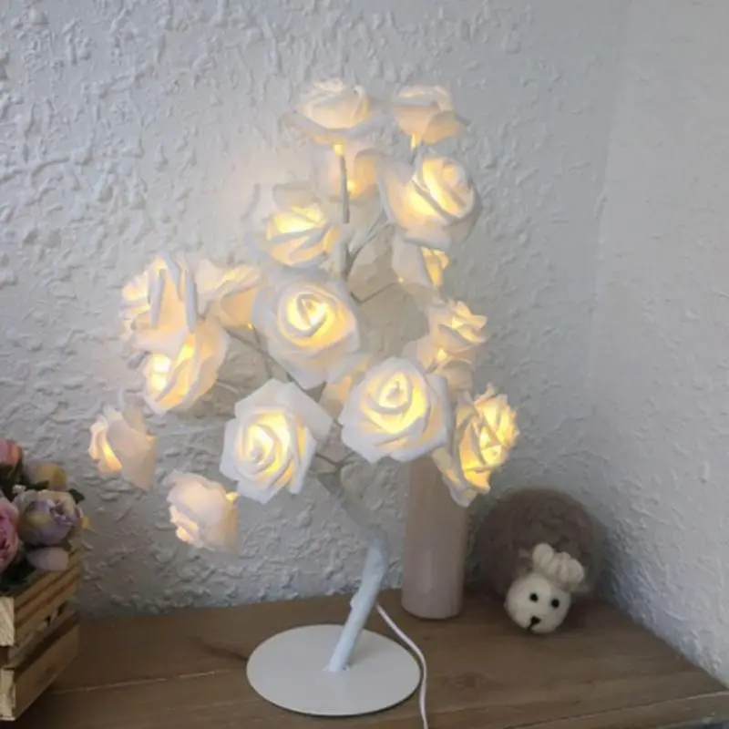 

Rose Flower Night Light Rose Tree LED String Lights Home Decoration Table Lamp