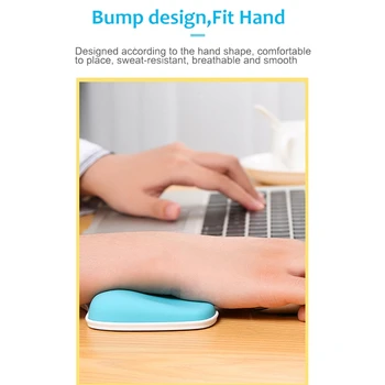 

Wrist Rest Mouse Pad Gaming Silicone Gel 3D Support Mouse Pad Soft Memory Ergonomic Design Sliding Design Hand Pillow