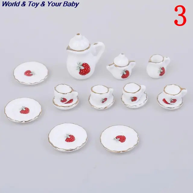 Graf Bemiddelen lager 15Pcs 1:12 Miniatuur Porselein Thee Cup Set Sits Bloem Servies Keuken  Poppenhuis Meubels Speelgoed Voor Kinderen - AliExpress Speelgoed & Hobbies