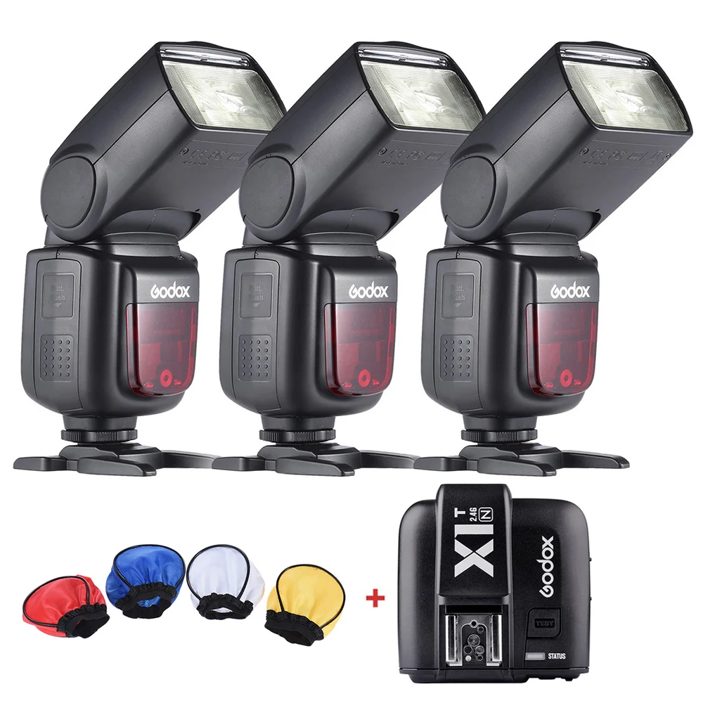 US $681.58 Godox V860IIN ITTL 18000S HSS Master Slave GN60 Speedlite Flash With X1TN TTL 18000s Flash Trigger For Nikon DSLR Cameras