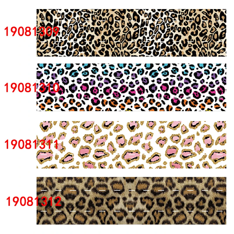 

(50 yards/lot) Garment accessories 1" 25mm leopard printed ribbon and elastic