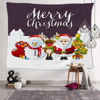 

Christmas Day Tapestry Square Wall Hanging Background Home Decor Multifunctional Picnic Cloth Beach Towel Hippie Valance