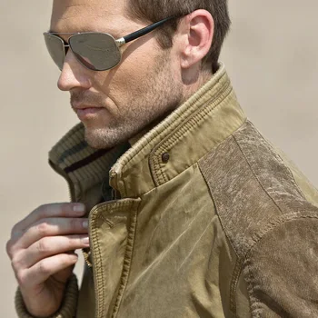 

Large Size M-5XL 2019 Autumn Europe Mens Classic Brand Good Quality 100% Cotton Khaki Jackets Man Spring Black Blue Jacket Coat