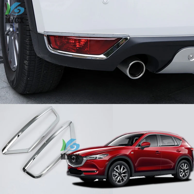 Подходит для Mazda CX5 CX-5 CX 5 KF ABS хромированный задний отражатель противотуманный светильник крышка лампы Наклейка декоративная отделка Аксессуары